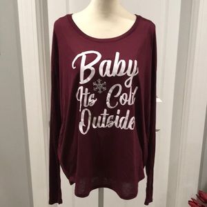 BABY ITS COLD OUTSIDE LS TOP